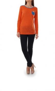 -40% SALE Bluzka bawełna jeansowe wstawki