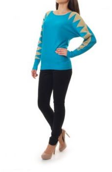 -50% SALE  Sweter złoty rękaw