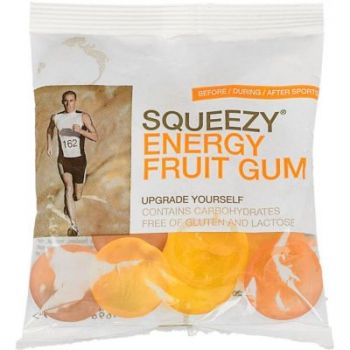 Gumy energetyczne SQUEEZY Plastic Bin o smaku owocowym 50g