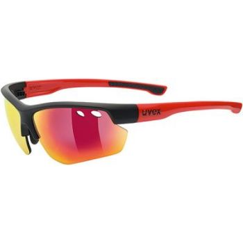 Okulary Uvex Sportstyle 115 czarno-czerwony matowy