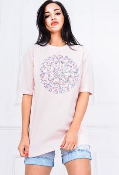 Bluzka oversize kolorowy haft