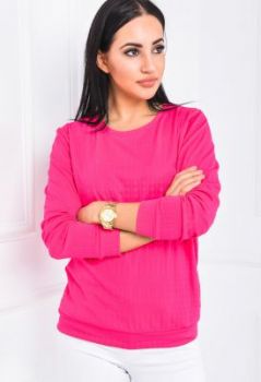 Lekka bluzka oversize wytłaczany wzór