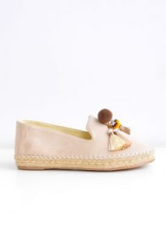 Espadryle eko zamsz frędzle