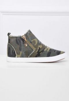 Tenisówki slip-on moro