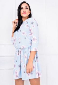 Sukienka ze ściągaczem wzór kwiatowy