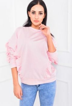Miękka bluzka oversize falbany