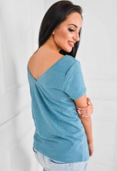 Bluzka z krótkim rękawem dekolt w serek