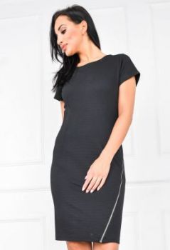 Sukienka z krótkim rękawem ozdobny zip