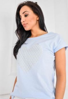 T-shirt brokatowe serce