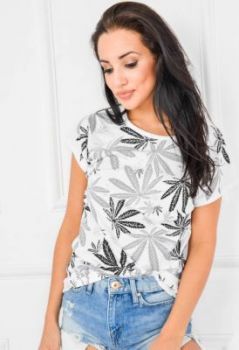 T-shirt nadruk liście