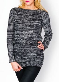 Sweter przeplatana nitka