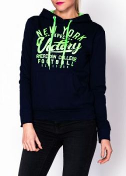 Bluza z kapturem zielone napisy