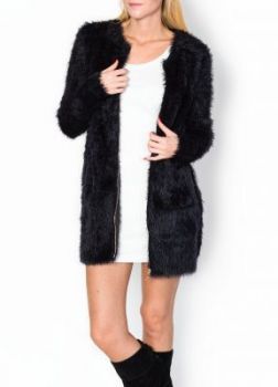 Puszysty sweter zamek kieszenie