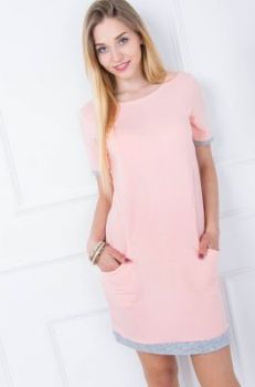 Tunika oversize kontrastowe obwódki