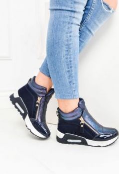 Sneakersy na zamki brokat