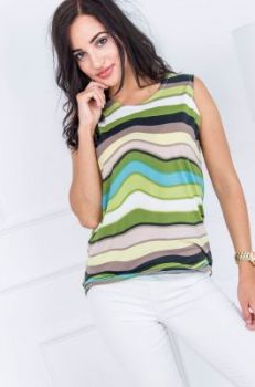 -40% SALE Top nieregularne kolorowe paski