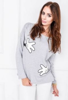 Bluzka oversize nadruk łapki