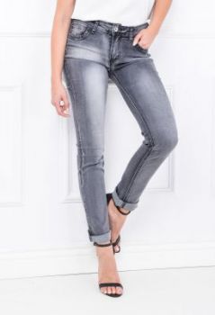 Spodnie jeans szare prosta nogawka
