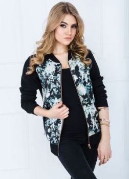 Bluza piankowa kwiaty zamek