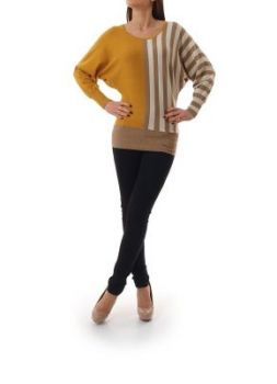 -35% SALE Paski nietoperz sweter