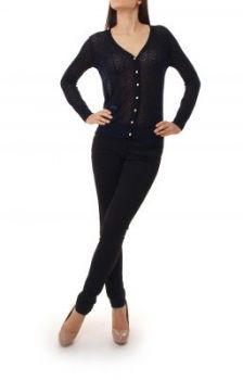 -35% SALE Rozpinany sweter ażurowy
