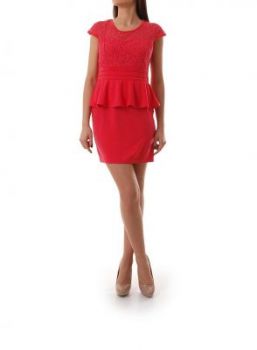 Piękna kloronkowa sukienka z baskinką