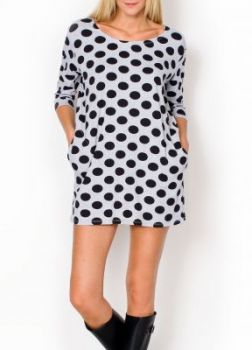 Tunika oversize grochy