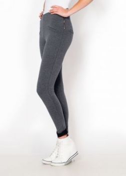Getry dresowe legginsy na gumce zamek