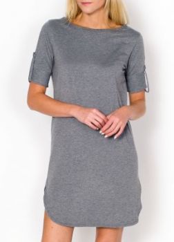 Tunika zaokrąglona oversize rozcięcie