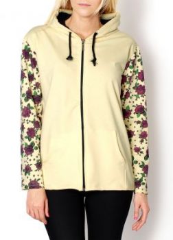 Bluza rozpinana kaptur kwiaty
