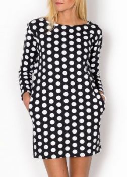 Sukienka oversize w grochy