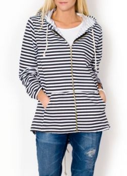 Bluza w paski zamek ściągana