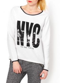 -20% SALE Pikowana bluza nadruk NYC
