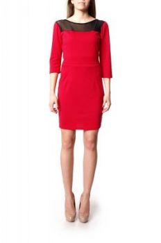 Ołówkowa sukienka siateczka midi