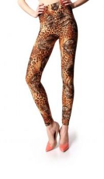 Legginsy wzory panterka tygrys