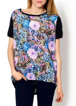 Bluza floral asymetria