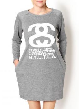 Dresowa sukienka z nadrukiem DUŻE ROZMIARY