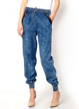Spodnie jeans ściągacze