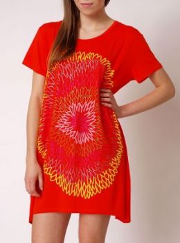 -20% SALE Luźna tunika bluzka z nadrukiem