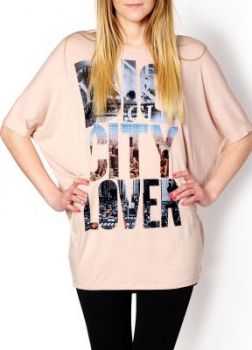 Bluzka z nadrukiem, oversize