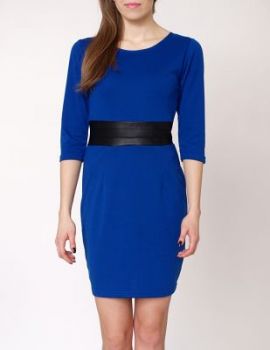 -20% SALE Klasyczna sukienka skórzany pas