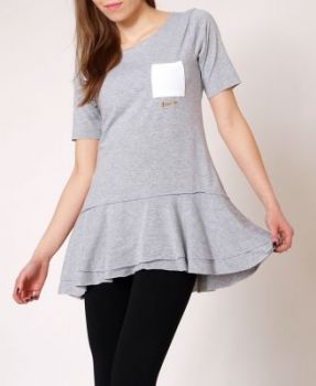 -30% SALE Sukienka z falbanką kieszonka