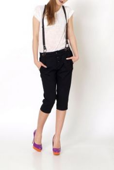 -20% SALE Szorty rurki rybaczki z szelkami
