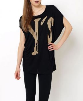 -20% SALE Bluzka tunika nadruk napis