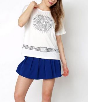 -20% SALE Bluzka aztecki wzór koronka