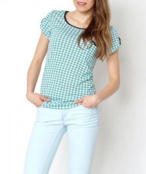 -30% SALE Stylowa bluzka skóra pepitka