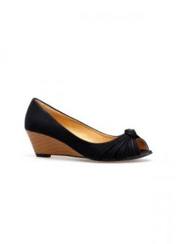 Matowe czółenka czarne