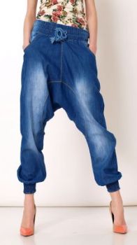 Jeansy szarawary baggy spodnie