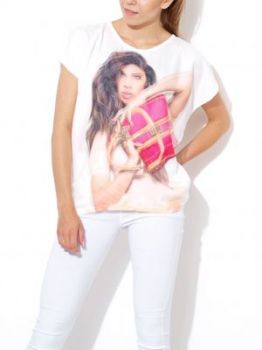 -25% SALE Modna tunika efekt 3D bluzeczka siateczka
