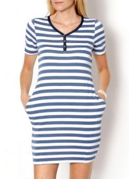 -20% SALE Sukienka w paski z kieszeniami